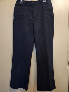 Pantalone donna Chico’s in velluto a coste taglia 2 nero 2 tasche 32" vita 30,5 cuciture interne  - Foto 1 di 5