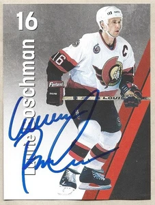 Laurie Boschman Ottawa Senators NHL Hockey Signed Club Card - Picture 1 of 2