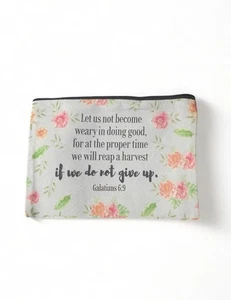 NUEVO - Bolsa de Maquillaje Bíblico Cristiano Floral Bolsa - Bolsas de Cosméticos - Estilo 5 - Imagen 1 de 5