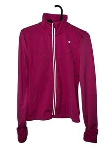Gap Fit DRY Girls Pink Activewear Full Zip Running Track Jacket thumb-hole cuffs - Picture 1 of 16