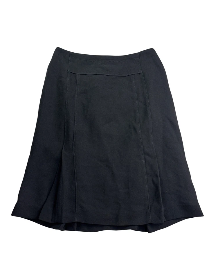 Falda plisada vintage Y2K Ann Taylor para mujer negra línea A forrada hasta la rodilla Foto 1 de 4