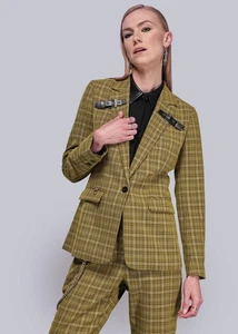 Blazer Debbie Harry X Wildfang Dijon/negro para mujer pequeño nuevo con etiquetas - Imagen 1 de 5