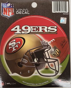 NFL San Francisco 49ers - 4.5" Round Vinyl Decal, New - Picture 1 of 1