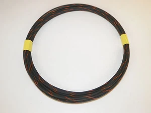 AUTOMOTIVE WIRE 18 GAUGE HIGH TEMP GXL 25 FEET BLACK/ORANGE MOTORCYCLE CAR TRUCK - Picture 1 of 1