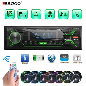 1 Din Autoradio Radio USB TF Bluetooth FM Aux-In Auto MP3-Player Fernbedienung - Bild 1 von 13