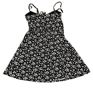 Abito donna Hollister piccolo blu navy con spalline spaghetti fiori bianchi - Foto 1 di 4