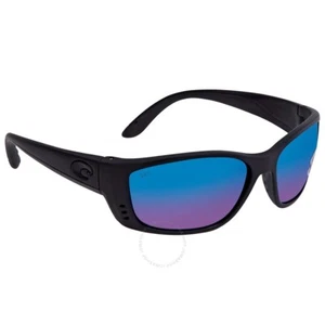 Costa Del Mar FS 01 OBMGLP Fisch Sunglasses Blackout Blue Mirror 580G Polarized - Picture 1 of 3