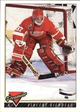 1993-94 OPC Premier Red Wings Hockey Card #411 Vincent Riendeau