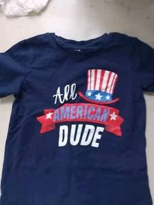 Boy's T-Shirt "All American Dude" Size 6Y SEE PHOTOS - Picture 1 of 4