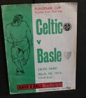 Celtic V Basle European Cup  Prgramme -20th March 1974