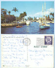 Sailboat Cabin Crusier New River Ft Lauderdale Florida 1962 Boat Ship Postcard