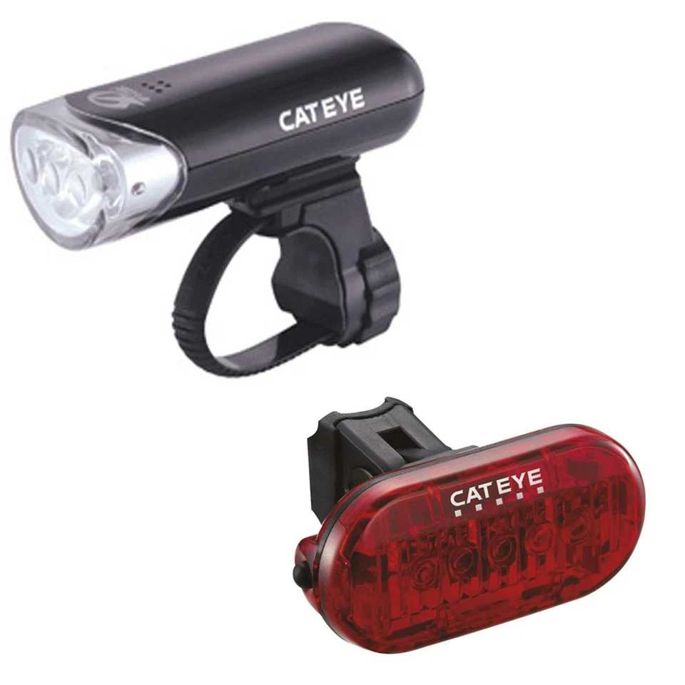 Bike Light Set CatEye El135 Front & Omni 5 Rear Black