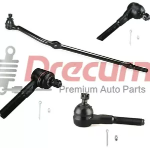 4Pcs Inner Outer Tie Rod End Drag Link Set For Jeep Cherokee Comanche - Foto 1 di 5