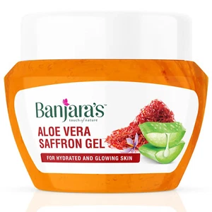 Banjara's Aloe Vera Safran Gel für hydratisierte & strahlende Haut - 100 g - kostenloser Versand - Bild 1 von 4