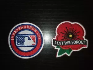 MLB Lest We Forget Patch + Independence Day 2019 parche camiseta que usaron todos los equipos de MLB - Imagen 1 de 4