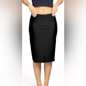 NUEVA Falda Lápiz Atlética Shira Tznius Natación Midi UPF 50+ Negra M - Imagen 1 de 6