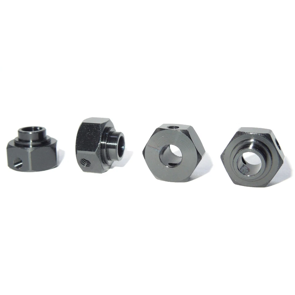 SSD RC Axial Capra 12mm Aluminum 6mm Black Hex Set (4) Ssd00396