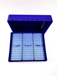 Caja de endo dental para Diamond Bur 216 agujeros 135 °C caja de soporte de desinfección de autoclava - Imagen 1 de 4