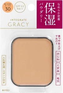 INTEGRATE GRACY Powder Foundation Moist Pact EX Refill with Puff Ochre30 - Picture 1 of 7