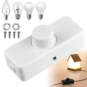 Schnurdimmer stufenlos Drehdimmer 230 V 3-100 W Leuchtmittel LED Dimmschalter CE - Bild 1 von 7