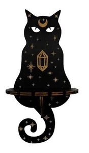 KATZE Mystic Halloween Holz Regal Halter Wanddeko Aufbewahrungsregal SALE - Bild 1 von 2