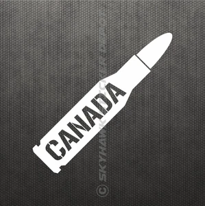 Canada Bullet Vinyl Decal Sticker Canadian Law Enforcement Armed Forces Car Bike - Picture 1 of 4