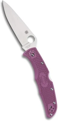 Spyderco Endura 4 Lightweight Purple Flat Ground 3.80"Plain Folding Pocket Knife - Image 1 of 4