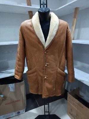 FIBOK SHEARLING montone usato PRE-OWNED uomo man marrone tg.L XYR371L - Immagine 1 di 4