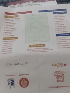 Stevenage v Barrow, 2022-23, teamsheet + ticket. No physical programme issued. - Picture 1 of 1