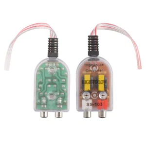 2X Level Car Speaker High to Low Impedance Converter 2 Channel RCA Line Out USA - Picture 1 of 12