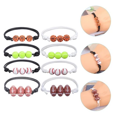  8 Pcs Fußball Armband Sport Zubehör Sportarmband Basketball -Charme - Bild 1 von 4