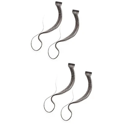 2 PCS Echthaar Ponytail Clip in Haarverlängerungen Nahtlos Fronthaarerweiterung - Bild 1 von 4