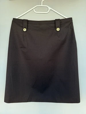 Burberry Women's Pencil Brown Skirt Size 44 Large Cotton Silk - Image 1 of 4