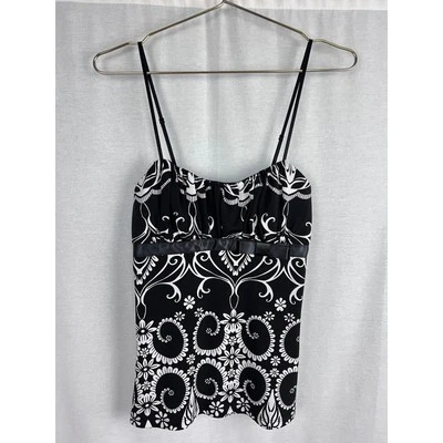 Vintage Rampage Top Womens Small Babydoll Bow Cami Tank Floral Y2K Whimsigoth - Image 1 of 4