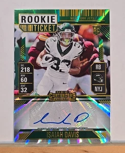 2024 Contenders Isaiah Davis Rookie Ticket Auto Green Variation New York Jets - Picture 1 of 2