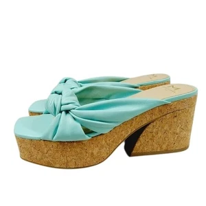 MARC FISHER New Arlee 3 Faux Leather Cork Platform Sandal Size 6.5M - Picture 1 of 9