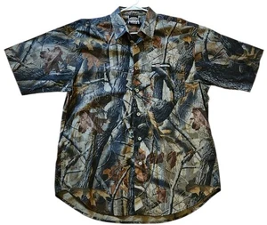 Winchester Camo Short Sleeve Shirt Mens L Real Tree Hard Woods Hunting  - Picture 1 of 5