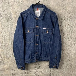Topo Designs Denim Trucker Jacket Large Blue Made In USA Mens - Picture 1 of 12