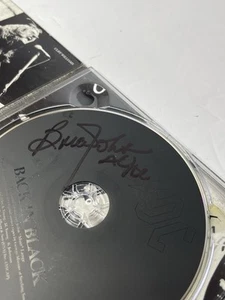 AC/DC Back In Black SIGNED Brian Johnson CD - Picture 1 of 8
