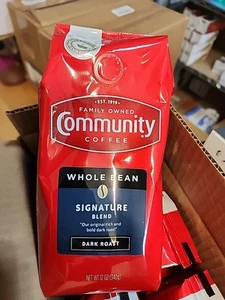 6er Pack Community Kaffee Signature Mischung Dark Roast Ganze Bohne 12 Unzen (Gesamt 72 Unzen) - Bild 1 von 10