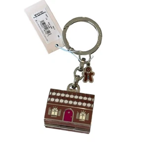 Kate Spade Gingerbread House Keychain Bag Charm Metal - Picture 1 of 7