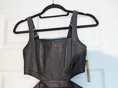 Новый с Ярлыками Алиса и Оливия итальянский ягненок кожаное платье - Изображение 1 из 4