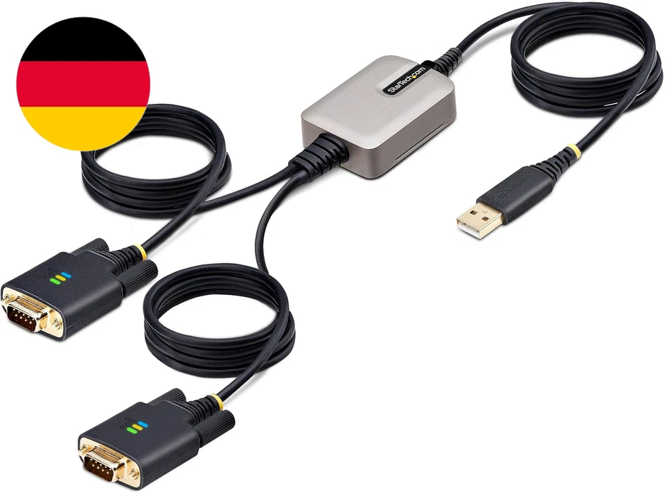 Startech.Com 4M 2-Port USB Auf Seriell Adapter, Com-Retention, FTDI, USB-A Zu DB - Bild 1 von 4