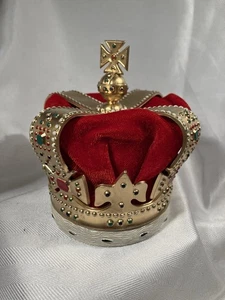 Vintage Red Velvet Decorative Crown - Bild 1 von 3