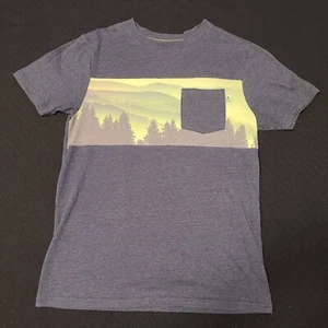 Hippy Tree Pine Haze Knit T Shirt S Nature Photography Collective Heather Navy - Picture 1 of 11
