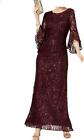 New Women's Nightway Sequin-Embellished Lace Gown Size 4