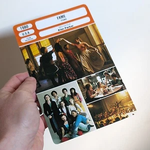 "FAME" (1980) Very rare French film collector's card (Director Alan Parker) - Imagen 1 de 3