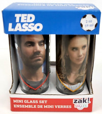 Ted Lasso Set of 4 ~ Double Sided Mini Shot Glasses 2 oz Each  - Team Lasso