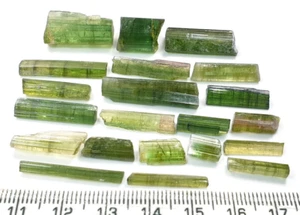 98Cts Beautiful Green Color Tourmaline Crystal Type Good Quality Lot from Afghan - Picture 1 of 5