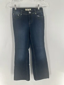 LEI Girls Gabby Lowrise Flare Adjustable Waist Blue Jeans size 12S - Picture 1 of 9